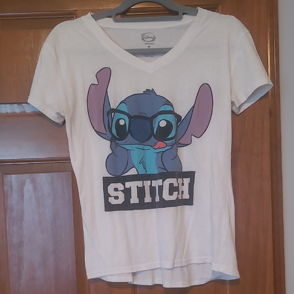 Disney Stitch White and Blue T-Shirt